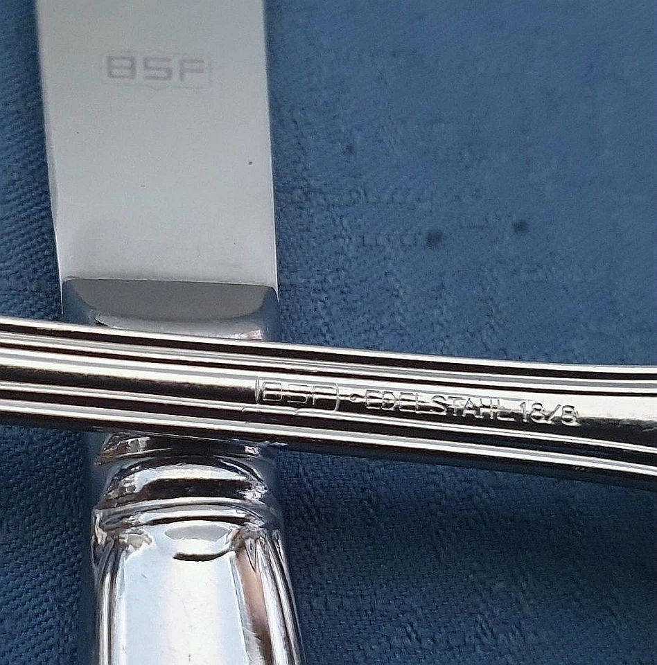 Wunderschönes Essbesteck BSF Augsburger Faden Edelstahl 18/8 30 Teile 6 Personen - Bild 4 von 4