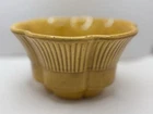Vtg MCM Haeger USA #156 Gold Yellow Speckled Ruffled Edge Pot Planter Bowl 8”