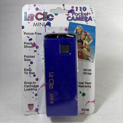 Le Clic Mini 110 Pocket Camera Purple VTG Retro Film Point And Shoot Damaged