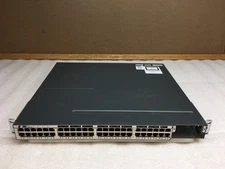 Cisco WS-C3750X-48PF-S 48 Port PoE Gigabit Switch 2x PSU 715WAC *READ*