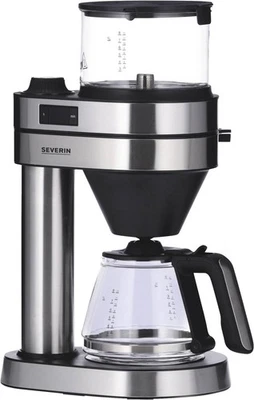 Severin KA 5762 Edelstahl-gebürstet / Schwarz Edelstahl Kaffemschine