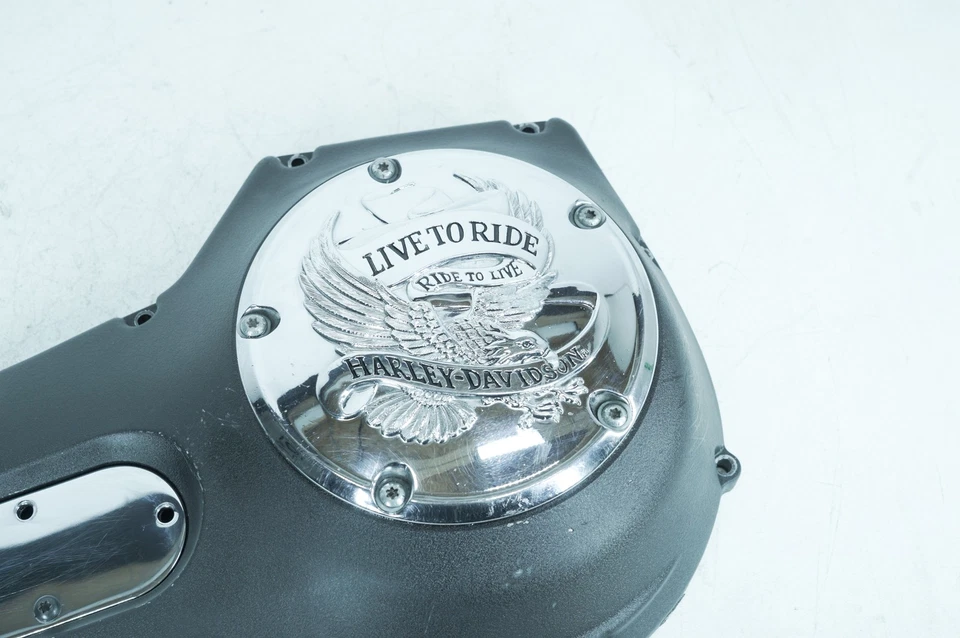 Harley Dyna Super Glide T-Sport 2001 OEM cubierta de embrague primaria exterior Eagle Spirit Foto 4 de 4