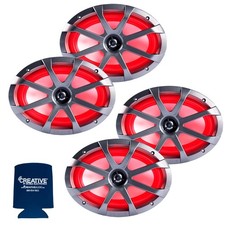 Memphis Audio LED Marine Speaker Pack: 2 Pairs of MXA69L 6x9 Speakers