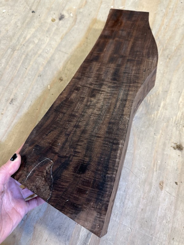Highly Figured Curly Claro walnut Rifle/ Shotgun blank (v7)