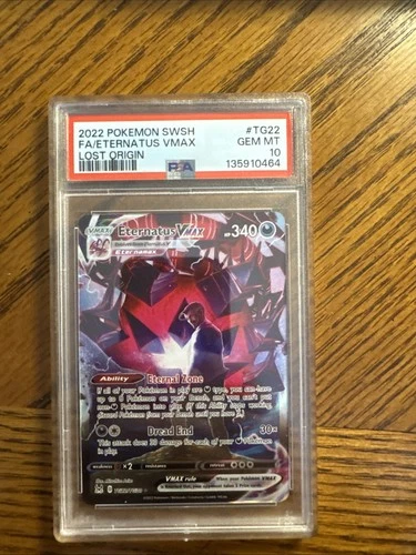 2022 Pokemon SWSH FA/Eternatus VMAX Lost Origin Trainer Gallery #TG22 Psa10