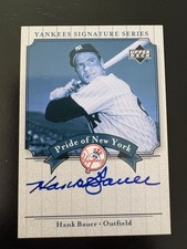 Hank Bauer Autograph 2003 Upper Deck Yankees Signature Series Pride of NY PN-HB