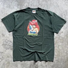 Vintage 90s Rare Hookups Skateboards Cat Girl Milk Graphic Anime T Shirt Size XL