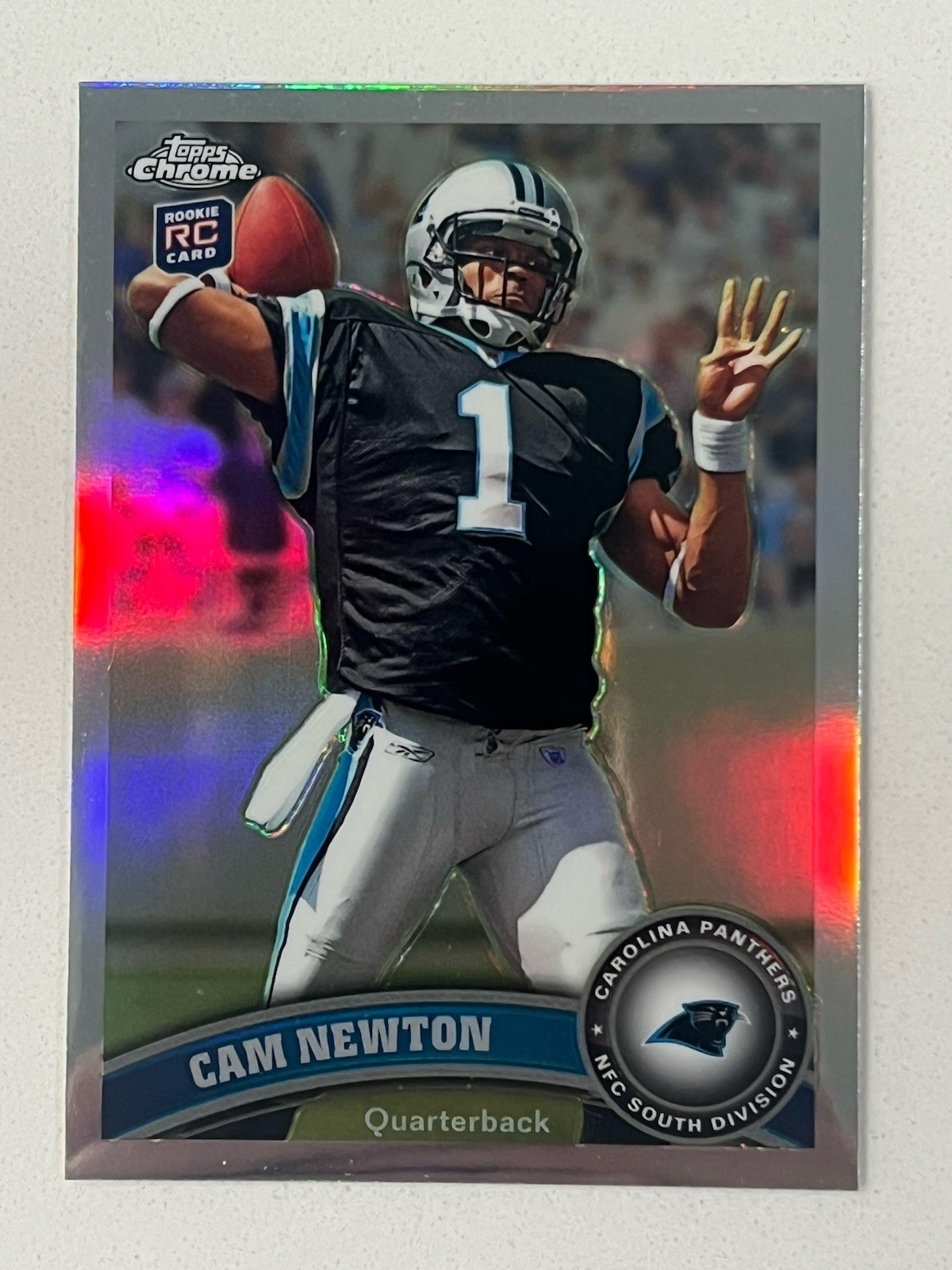 Cam Newton 2011 Topps Chrome Refractor RC #1 Carolina Panthers