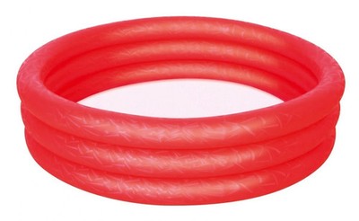 Bestway 51024 Pool 3-Ring 102x25 cm ROT Planschbecken Swimming Pool NEU & OVP