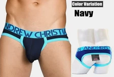 Andrew Christian Show-It Locker Room Jock: Navy - 91004 - Medium & X-Large
