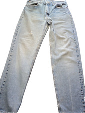 Vintage Levi's 550 Tapered Leg Blue Jeans Well Worn and Patched Sz 33/32