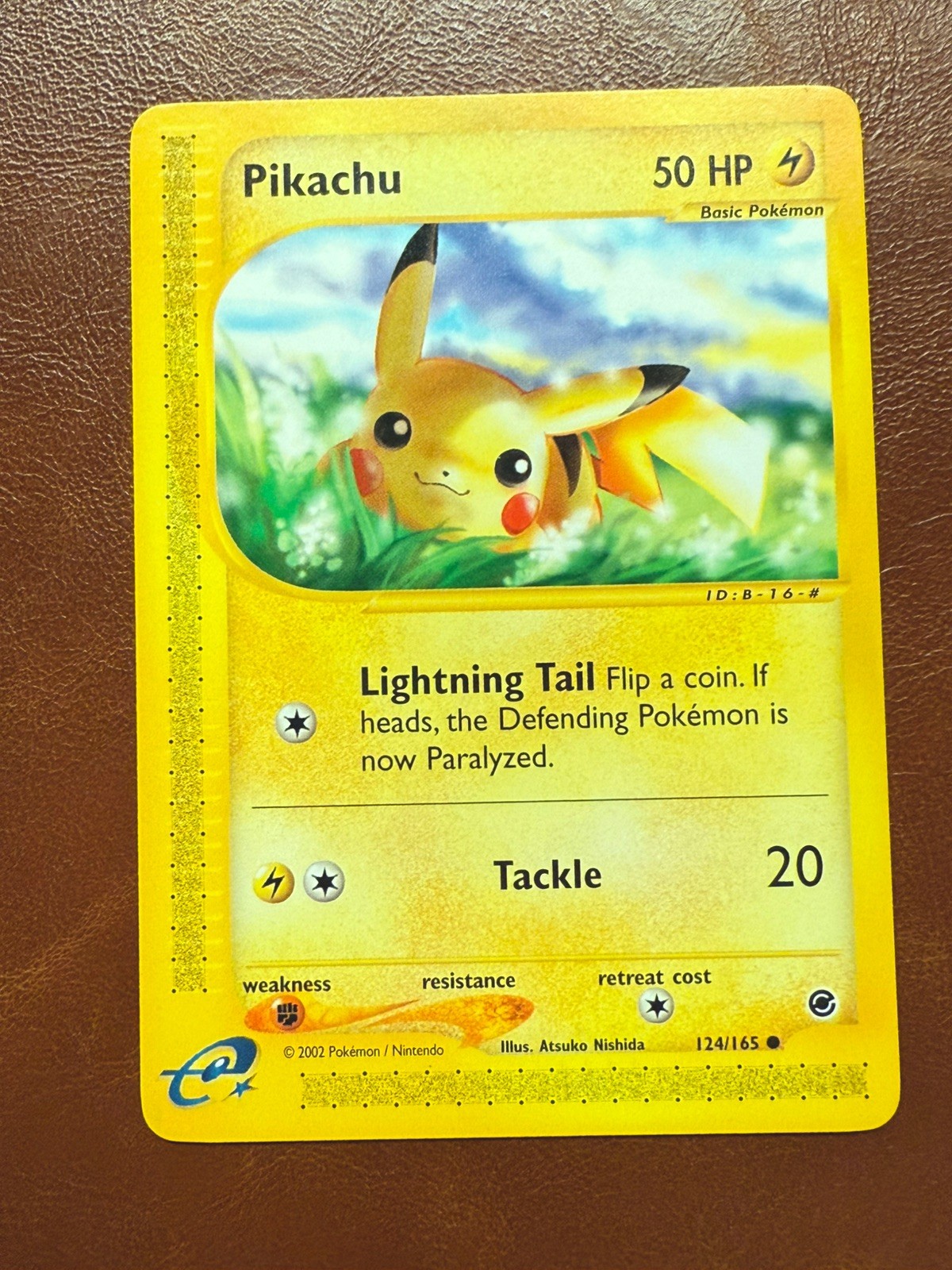Pokémon TCG Expedition Base Pikachu Card 124/165 NM Condition