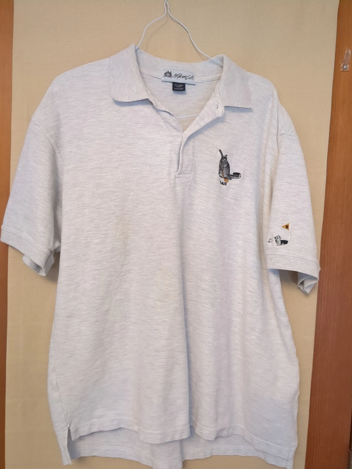 B Kliban Cats Embroidered Maui Golf Vintage Official Label Polo Shirt Size Large