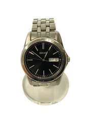 SEIKO Quartz Watch Analog Stainless BLK SLV 7N43 0AM0