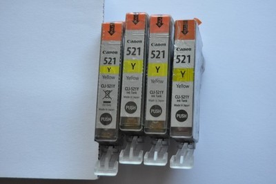 4 x Canon CLI-521 Y-Gelb a 9ml Tintenpatrone