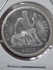 1875 CC Seated Dime Mintmark Above Bow Liberty  Good US Type Coin