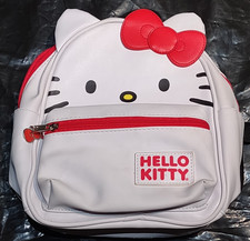 Hello Kitty Face Mini Backpack Faux Leather Purse Bag Keychain Sanrio RARE NEW