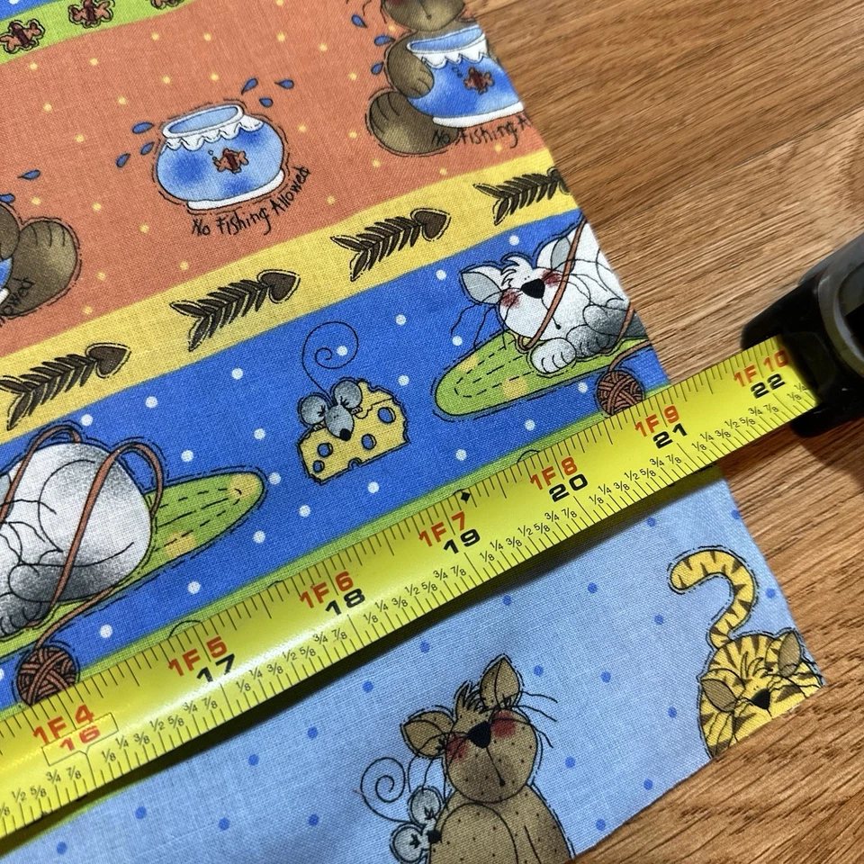 FELINE FRENZY - SPECTRIX - CABOODLE TODO EL PAÍS - TELA GATO - GATITO - 20”x21” T1 Foto 3 de 4