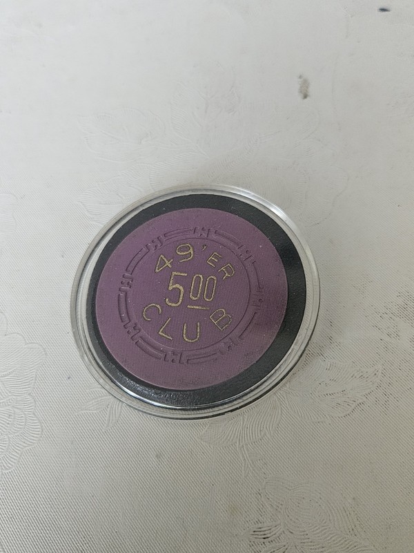 Vintage 49er Club Casino Chip Las Vegas $5.00
