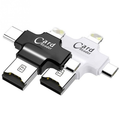 4 in 1 Mini-USB OTG zu USB 2.0 Adapter Micro SD Kartenleser für Telefon-Pad