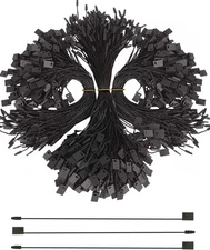 Uniclife 1000 Pcs Hang Tag Strings 6.5 Inch Price Inches, Black 
