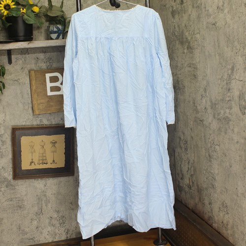 Eileen West Womens Ballet Nightgown Long Sleeve Pintuck E5519842 Blue XL - Picture 2 of 6