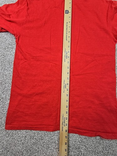 Vintage Hanes Beefy T Mens Large Red Santa Cruz Single Stitch Made In USA 90s - Picture 14 of 16
