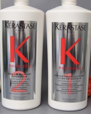 Kerastase Premiere Bain & Concentre Décalcifiant Ultra Pre Shampoo 34oz/ 1L DUO
