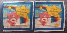 care bears fun fabric 2pc  10 by 10 inch
