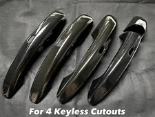 LHD Painted Gloss Black Door 4 Keyless Cut Handle Cover Fits 20-25 X247 GLB250