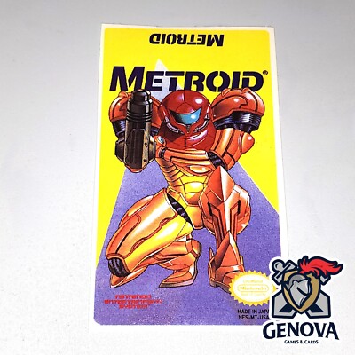Metroid Yellow Label Nes Replacement Game Label Sticker Precut