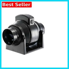 Compact MF100T Exhaust Fan - Black High Velocity Design for Optimal Airflow