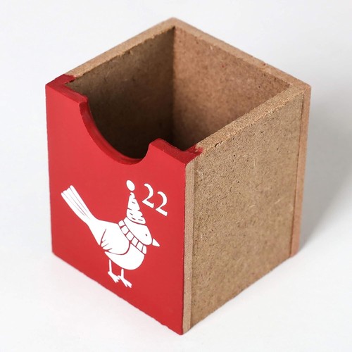 Reusable Wooden Advent Calendar to Fill - Red Christmas Book with 24 Doors - ... - Picture 5 of 6