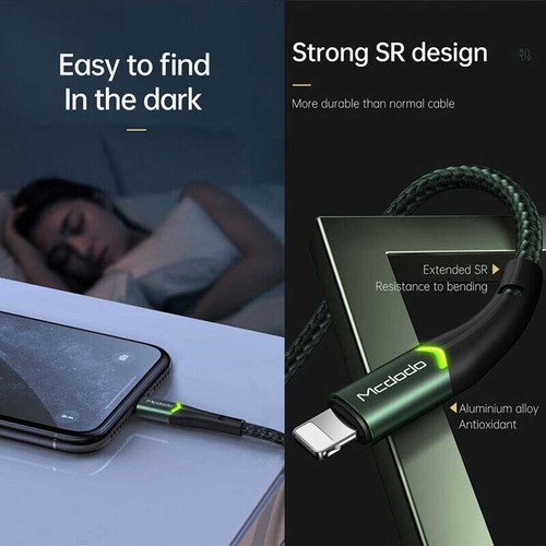 Long Lasting USB C Mcdodo For Type C/iPhone LED Fast Charging Cable Unbreakable - Picture 2 of 18
