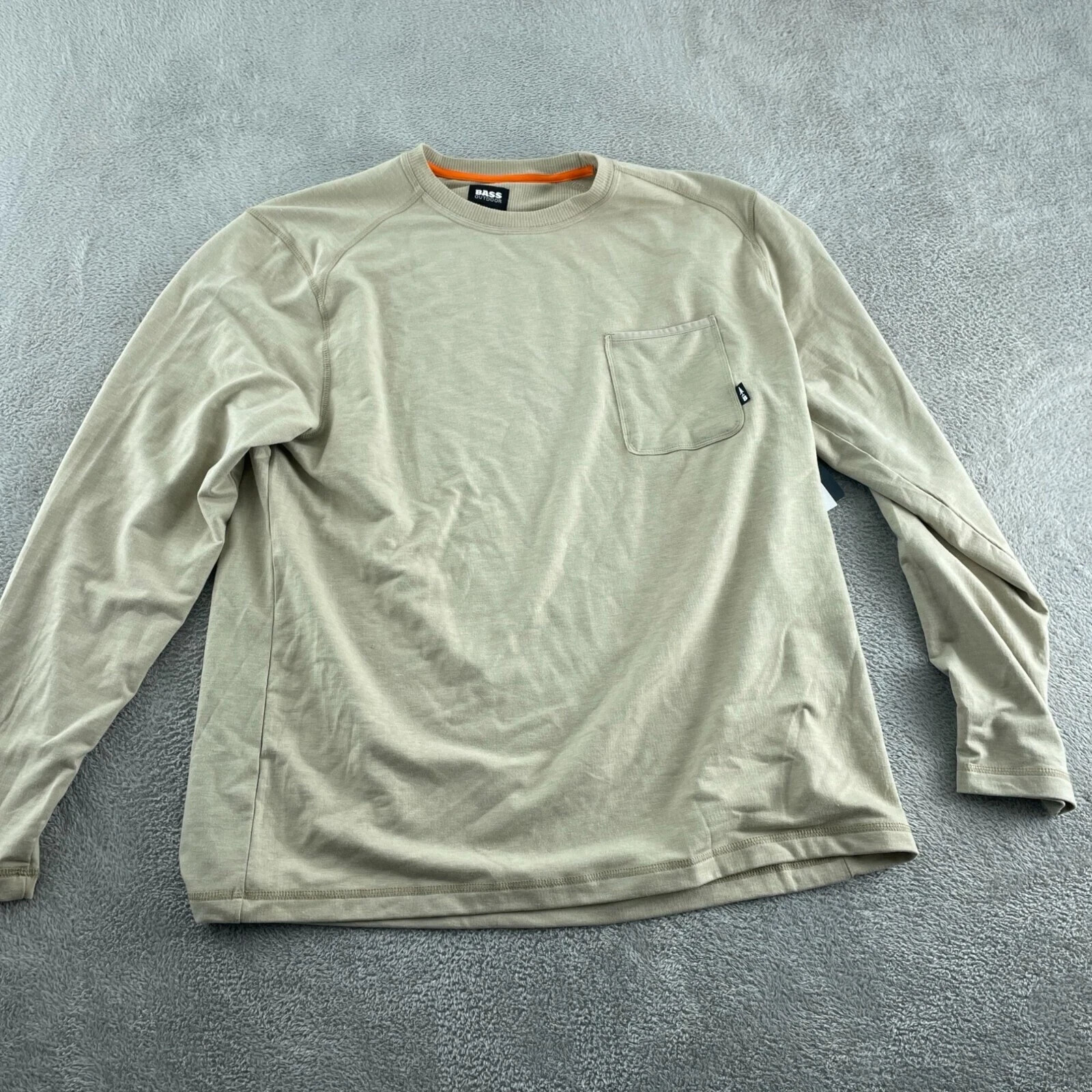 Мужская футболка Bass Outdoor XXL с длинным рукавом Бежевый XXL 5590₽