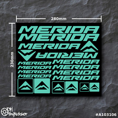 Merida Stickersatz Mint (Minze) | Aufkleber Set Fahrrad eBike Dirt BMX Race eMTB