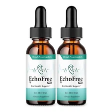 (2 Pack) EchoFree Pro Liquid Drops, Echo Free Advanced Tinnitus Support (4oz)