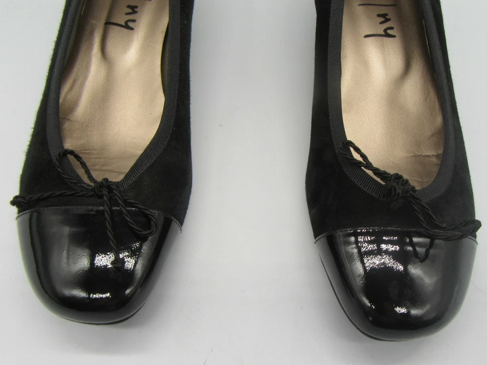 FS/NY Negro Gamuza Puntera Cuñas Talla 10 Foto 3 de 4