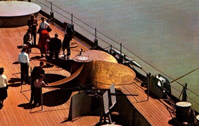 U.S.S. North Carolina Propeller Battle Ship Wilmington NC Vintage Postcard