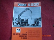 BROCHURE   PUBLICITAIRE    GRUES  PORTEES  100% HYRAULIQUE   ATLAS   5000