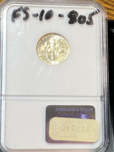 1963 DDR FS-805 Roosevelt Dime NGC MS65 Best Price on Ebay* CHRC - Picture 2 of 2