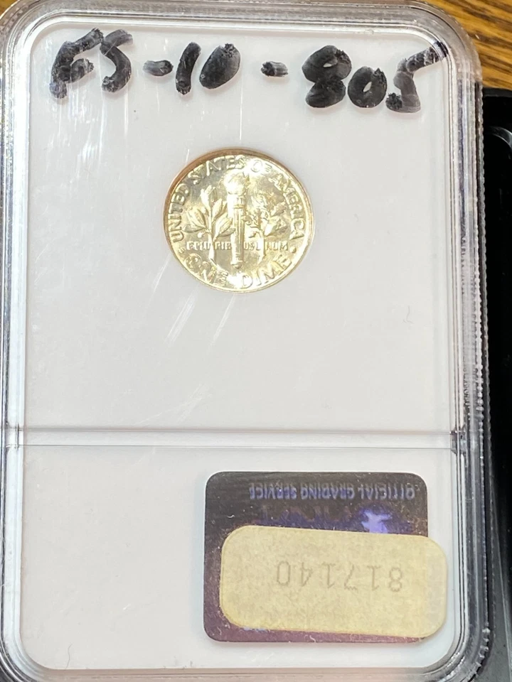 1963 DDR FS-805 Roosevelt Dime NGC MS65 Best Price on Ebay* CHRC - Image 2 of 2