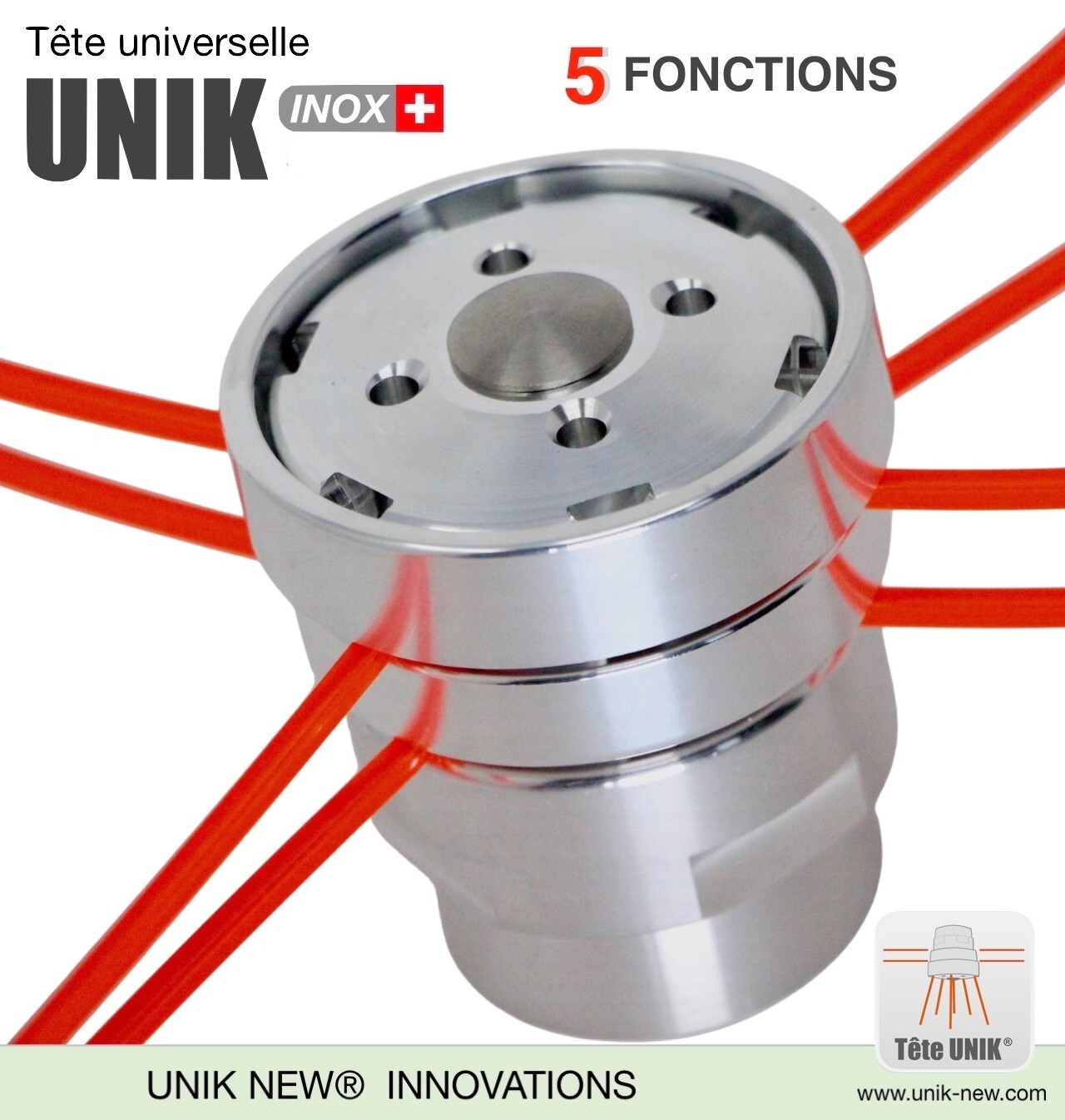 Tête universelle UNIK 5 fonctions pour débroussailleuse thermique anti ronces