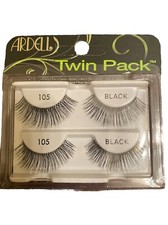 Ardell Twin Pack 105 BLACK 2 Pairs of Eyelashes Can Be Used Multiple Times NEW