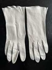 Vtg Barra Gloves Soft Leather Ivory 10  Gloves Made In Italy