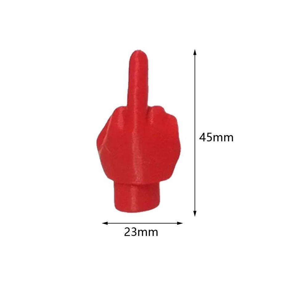 4x Middle Finger Valve Stem Cap Funny Prank Tire Dust Caps for Car and