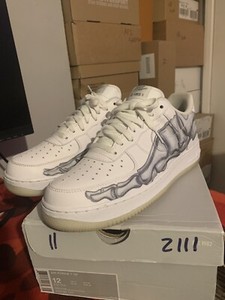 Nike Air Force 1 Skeleton White Uk10 | eBay