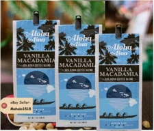 3 Aloha Aina Coffee VANILLA MACADAMIA 10% Kona coffee 7oz