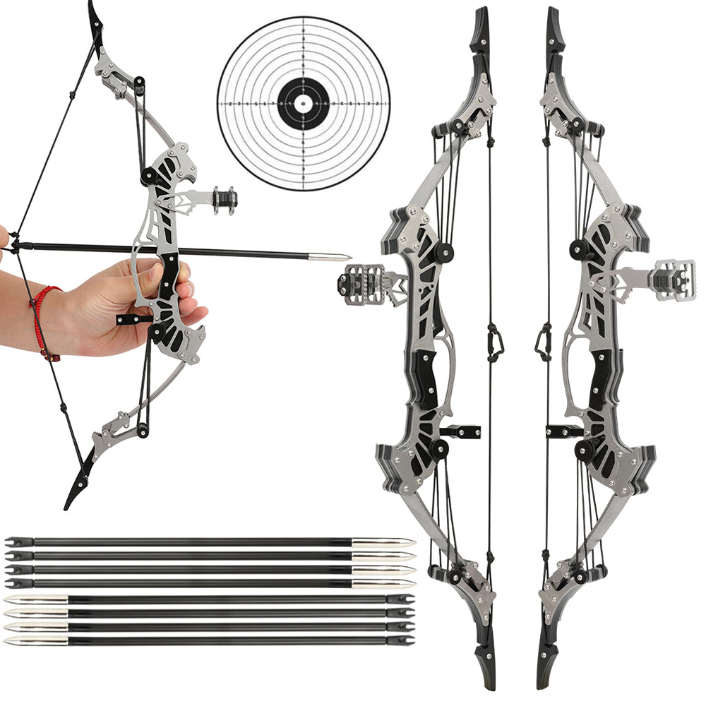 Kit Arc à Poulies Mini 16 Pouces 16lbs Avec Flèches - Neuf - Jeu De Tir Cible
