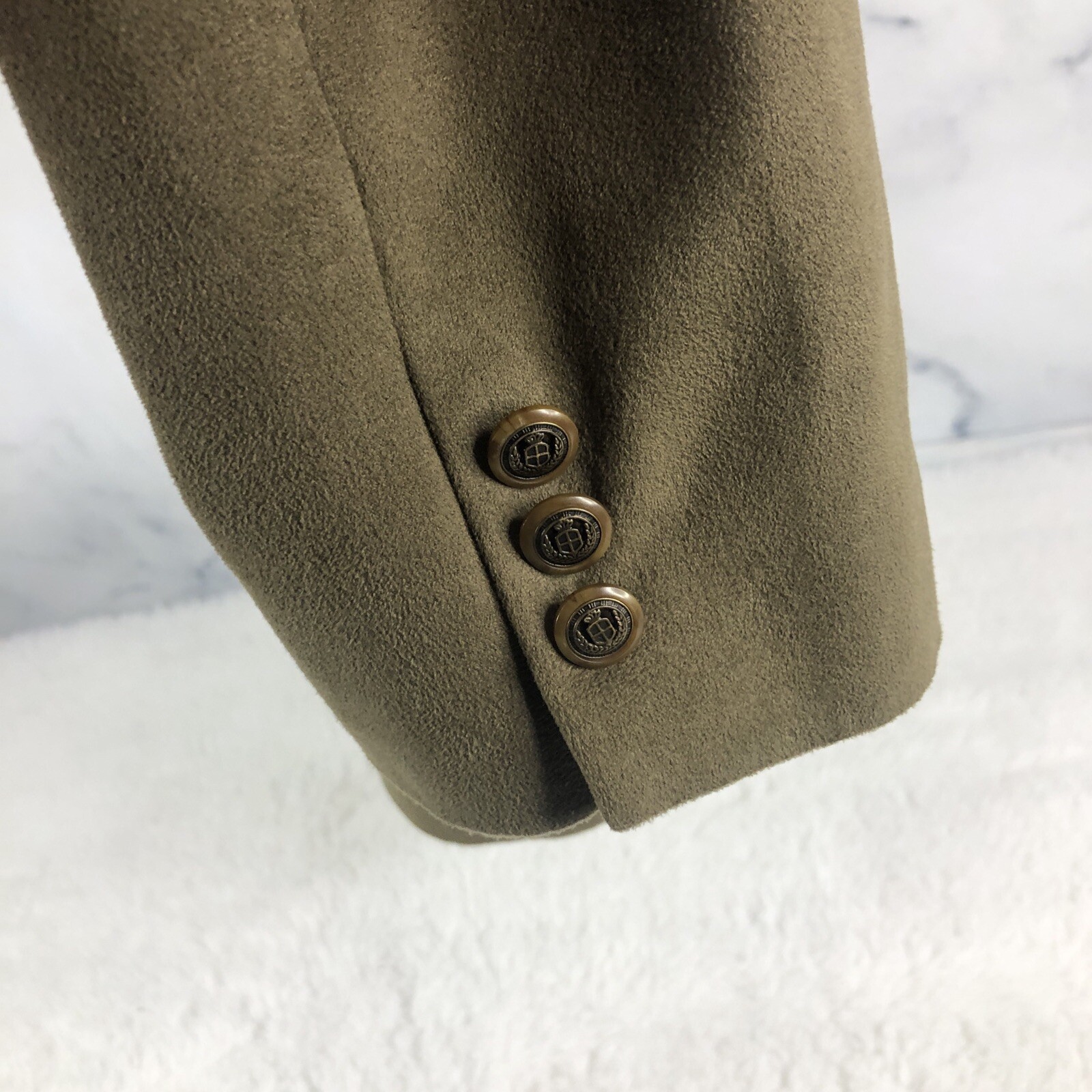 Brandini Solid Brown Microfiber Three Button Blaz… - image 5